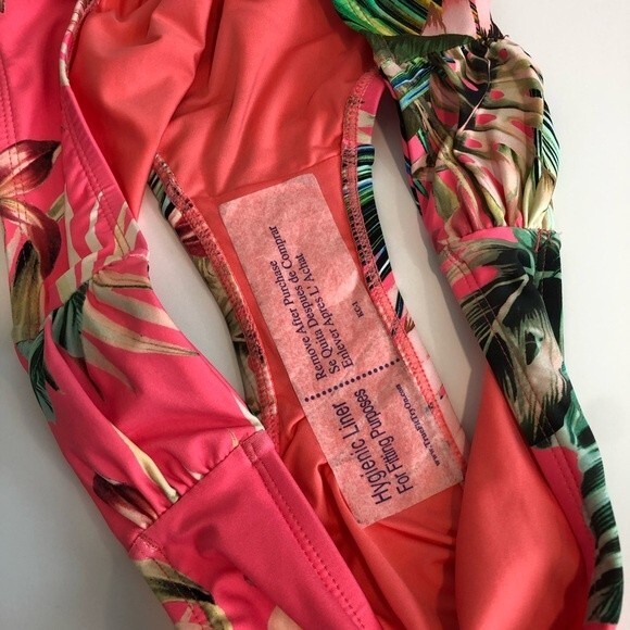 NEW La Blanca Tropical Rain Palm Print Bikini Bottoms Size 14 - Picture 5 of 5